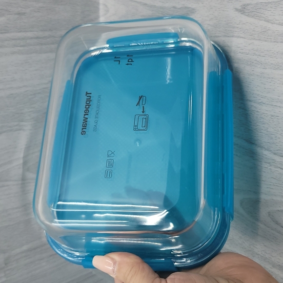 Tupperware Premiaglass Containor 1L Peacock New - Picture 4 of 14